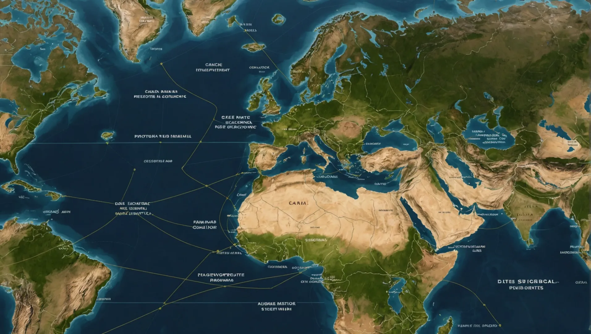 Map illustrating global shipping routes and their impact on costs and transit times.