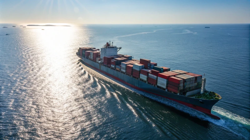 A cargo ship with colorful containers sailing on a blue ocean