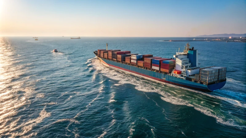 A large cargo ship with colorful containers sailing in the ocean