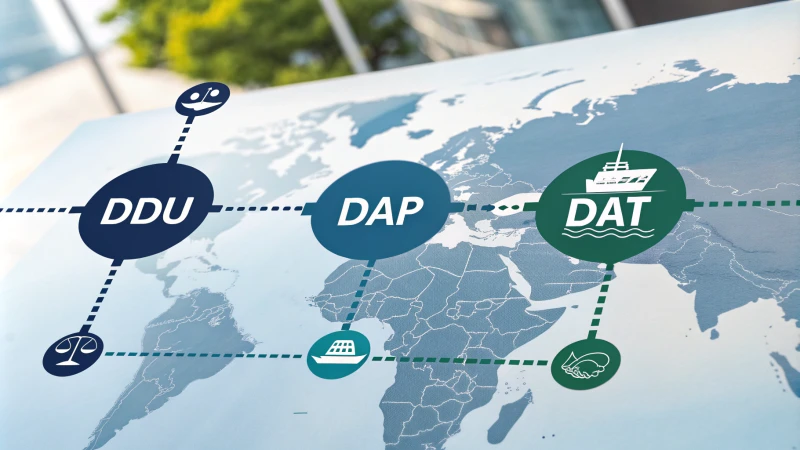 Infographic showing the evolution of international shipping terms