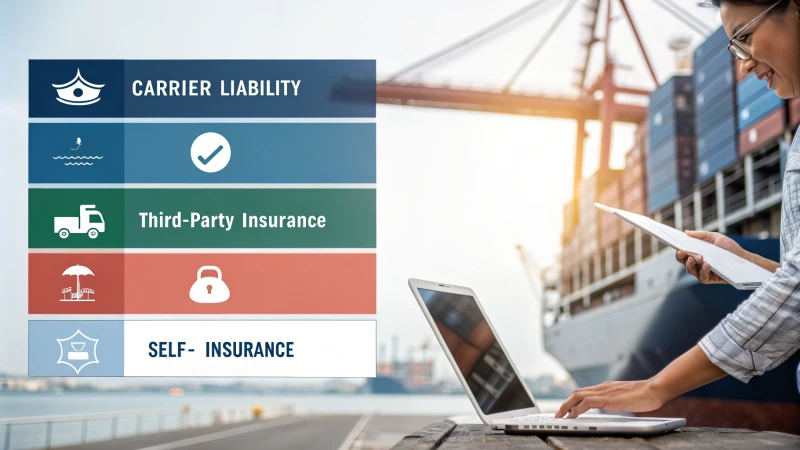 An infographic detailing different types of shipping insurance