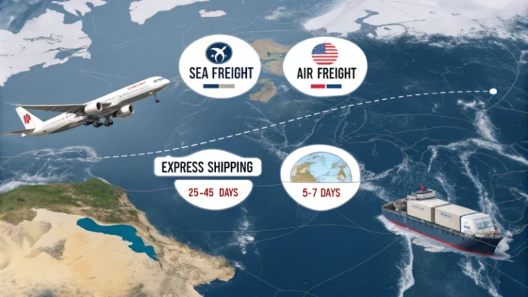 Infographic of shipping methods from China to Italy