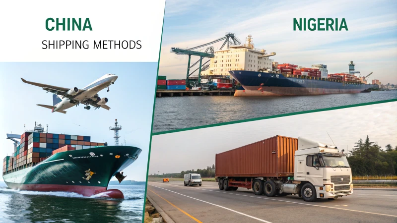 Infographic of shipping methods from China to Nigeria