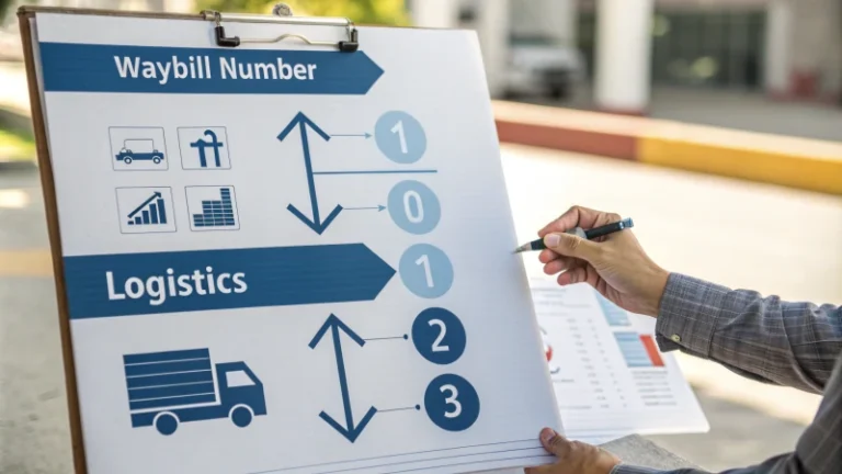 Infographic about waybill numbers in logistics